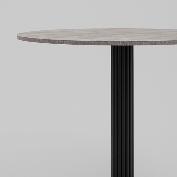 Стол круглый Фризбин D90 Сегни темный основание черное Stool Group AV 1324-900-C317CB-9005