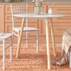 Стол круглый Eames DST New D80 белый деревянные ножки Stool Group Z-210 V.2