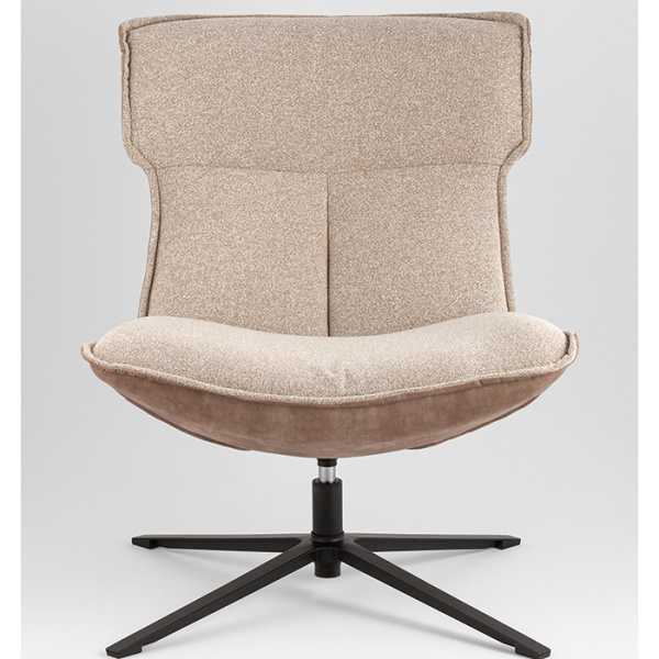 Кресло лаунж Sway бежевый с коричневым Stool Group DM7638 OTE-LAKE120+L.BROWN
