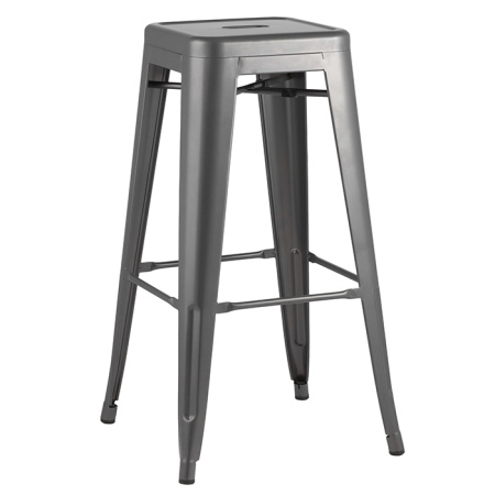 Стул барный Tolix серебристый Stool Group YD-H765 YG-15