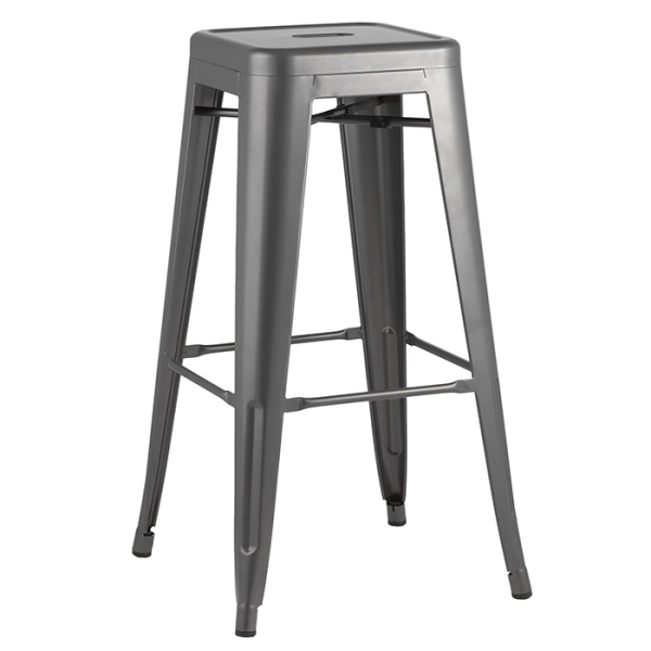 Стул барный Tolix серебристый Stool Group YD-H765 YG-15