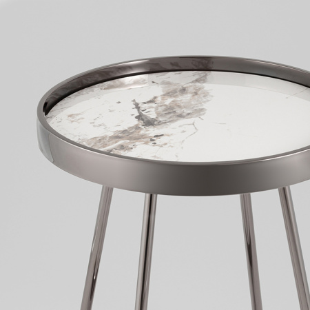 Журнальный столик Гера D50 белая керамика Stool Group EET-280-GM