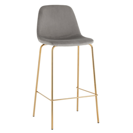 Стул барный Валенсия велюр серый Stool Group OS-001B HLR-18 gl