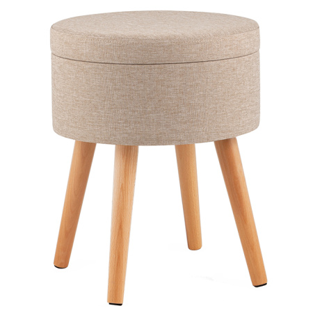 Пуф с ящиком Store Woody рогожка бежевый Stool Group HS-WL14 V1