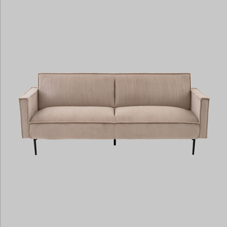 Диван прямой Кассель велюр рельефный бежевый Stool Group vd-cassel-cl-cream
