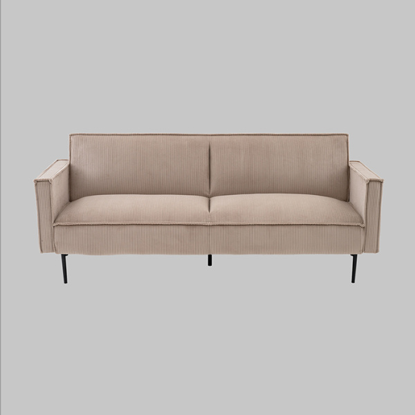 Диван прямой Кассель велюр рельефный бежевый Stool Group vd-cassel-cl-cream