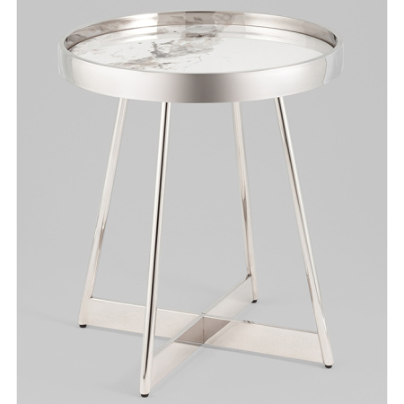 Журнальный столик Гера D50 белая керамика Stool Group EET-280