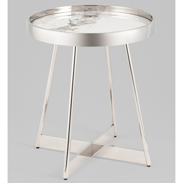 Журнальный столик Гера D50 белая керамика Stool Group EET-280