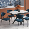 Стол раскладной Галац 120-180х80 см стекло белый основание черное Stool Group SO 273-77762