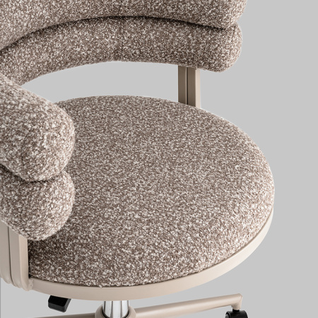 Стул офисный Ponty светло-коричневый бежевые ножки Stool Group Bebe Office Chair OTE-CL 421 kh.l