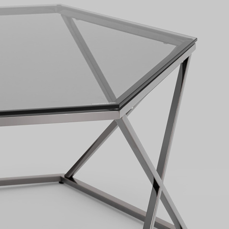 Журнальный столик Круз 93х80 стекло Stool Group ECT-187-GM