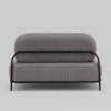 Диван Стоун велюр рельефный светло-серый Stool Group vd-dv-stone-cl-steel