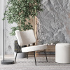 Кресло District Lounge букле белый Stool Group LV-101-S000-01