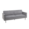 Диван прямой Кассель велюр рельефный светло-серый Stool Group vd-cassel-cl-steel