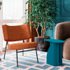 Журнальный столик Yvaine металл синий Stool Group MT-104-1 DB-012