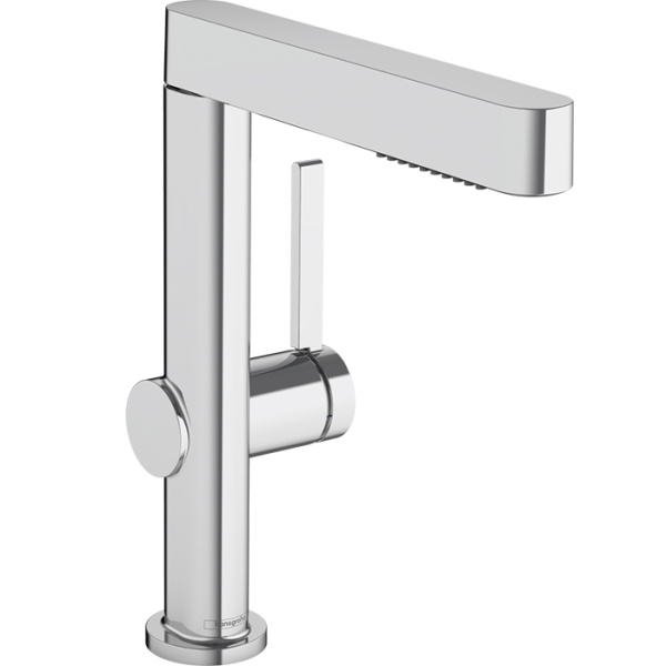 Смеситель для раковины с выдвижным душем со сливным клапаном PushOpen Finoris Hansgrohe 76063000