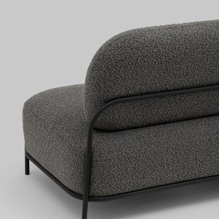 Диван Стоун букле тёмно-серый Stool Group vd-dv-stone-tr-dg