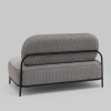 Диван Стоун велюр рельефный светло-серый Stool Group vd-dv-stone-cl-steel