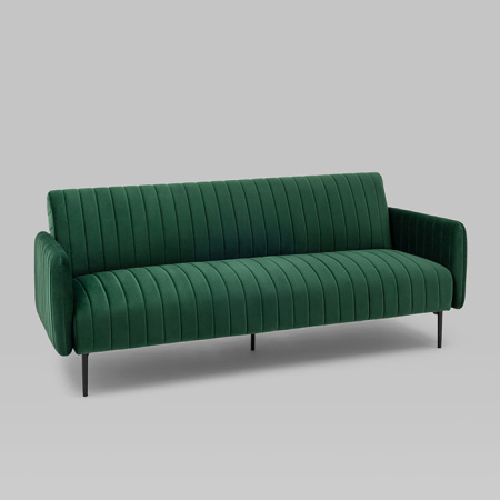 Диван прямой Дрезден велюр зелёный Stool Group vd-drezden-b19