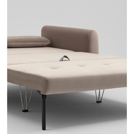 Диван-кровать прямой Барнаби велюр светло-серый Stool Group vd-dv-barnaby-b25