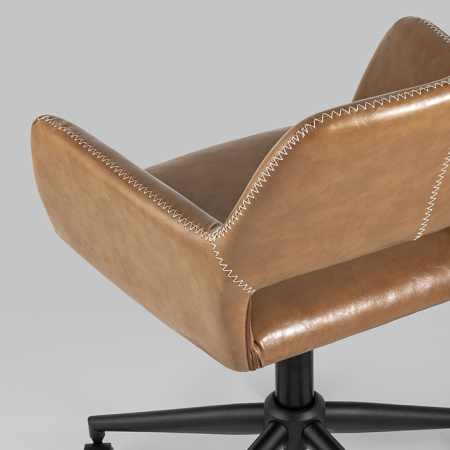 Стул офисный Филиус экокожа коричневая Stool Group FILIUS