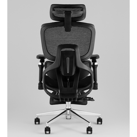 Кресло офисное TopChairs Prodigy с оттоманкой чёрный Stool Group D-566 black