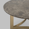 Журнальный столик Кассия D90 темная керамика Stool Group ECT-292-BRCGS-brown 5105-9