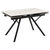 Стол раскладной Либертика 120-180х80 см керамика белый основание черное Stool Group SO 281-81524