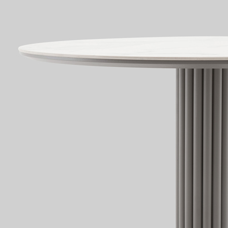 Стол круглый Терралино D90 керамика белый основание латте Stool Group SO 298-86410