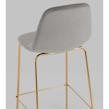 Стул барный Валенсия велюр серый Stool Group OS-001B HLR-18 gl