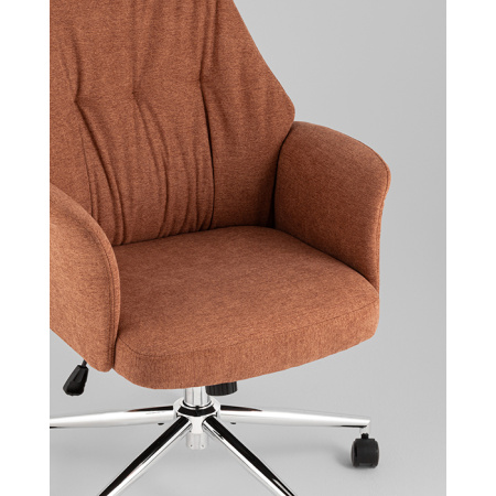 Кресло офисное TopChairs Neoma терракотовый Stool Group YF-0515 ZE119A-5 terracotta