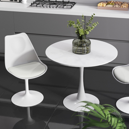 Стол круглый Tulip D80 белый Stool Group T004-1