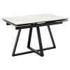 Стол раскладной Кассика 120-180х80 см керамика белый основание черное Stool Group SO 267-85210