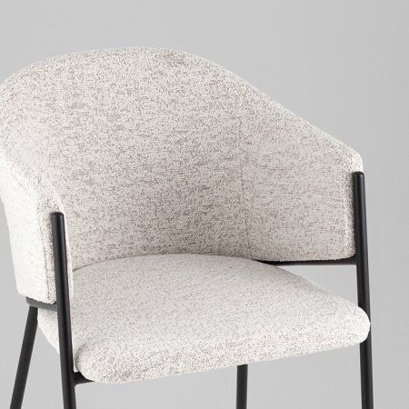 Стул Carmel бело-серый Stool Group DC-3091 WZ6002-11 black legs