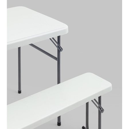 Комплект стола и двух скамеек белый Stool Group YX-B113 white
