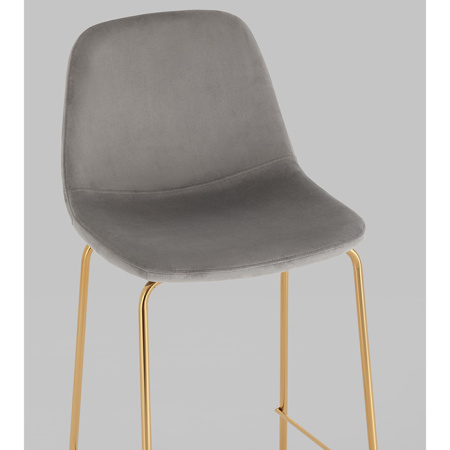 Стул барный Валенсия велюр серый Stool Group OS-001B HLR-18 gl