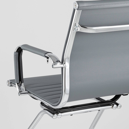 Стул офисный TopChairs Visit серый Stool Group D-101L grey