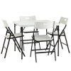 Комплект раскладного стола и стульев белый Stool Group YX-ZFP86 white