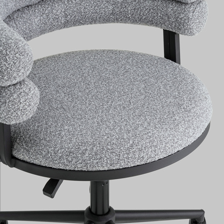 Стул офисный Ponty серый чёрные ножки Stool Group Bebe Office Chair OTE-CL 450 bl.l