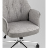 Кресло офисное TopChairs Neoma светло-серый экокожа Stool Group YF-0515 ZE119A-14+FH-64 l.grey retr