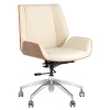 Кресло офисное TopChairs Crown бежевый Stool Group A312-A 8383-1 walnut back