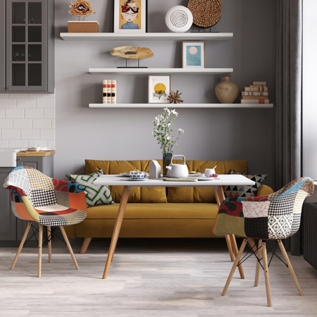 Кресло Eames пэчворк Stool Group Y809