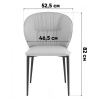 Стул Deia светло-серый экокожа Stool Group DC1151 S301-42 bl.l