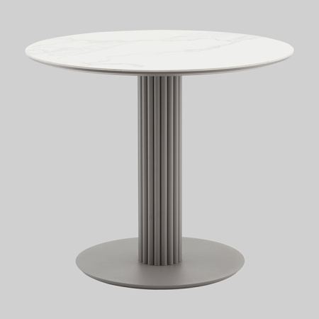 Стол круглый Терралино D90 керамика белый основание латте Stool Group SO 298-86410