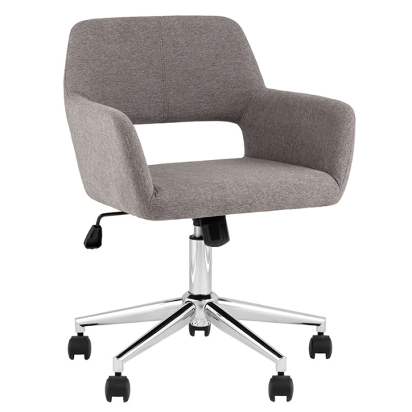 Стул офисный Ross рогожка темно-серый Stool Group Ross CHROME 50-22