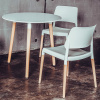 Стол круглый Eames DST New D80 белый деревянные ножки Stool Group Z-210 V.2