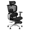Кресло офисное TopChairs Prodigy с оттоманкой чёрный Stool Group D-566 black