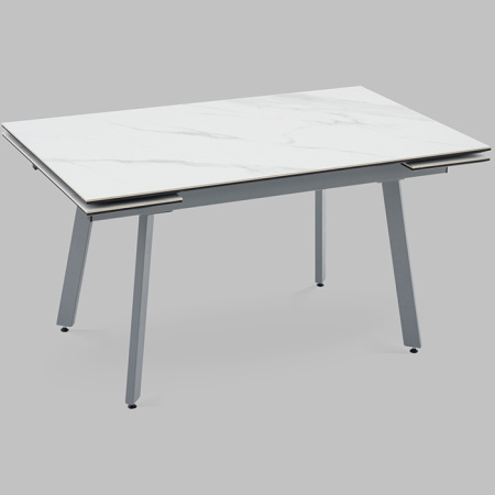 Стол Тайл 140-200х85 см керамика Snow white подстолье серый Stool Group AV 2126-1400/800-170105-7004