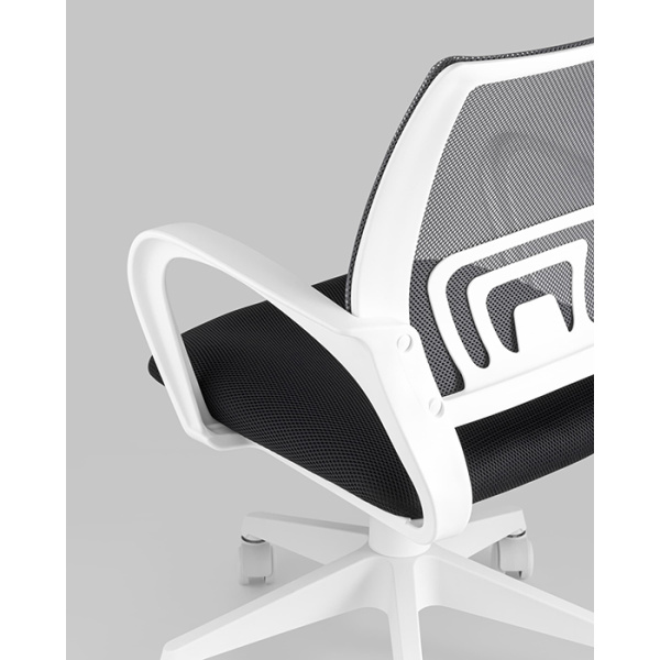 Кресло офисное TopChairs серый сетка Stool Group ST-BASIC-W/DG/TW-12