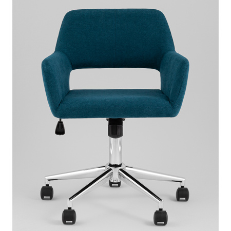 Стул офисный Ross рогожка синий Stool Group Ross CHROME 50-12